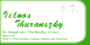 vilmos thuranszky business card